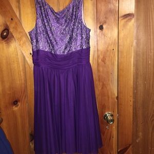 Purple above the knee JH Evenings formal dress, Sz 16